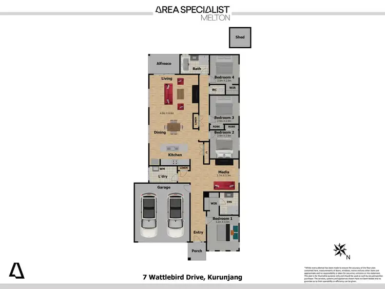 Floorplan of Homely house listing, 7 Wattlebird Drive, Kurunjang VIC 3337
