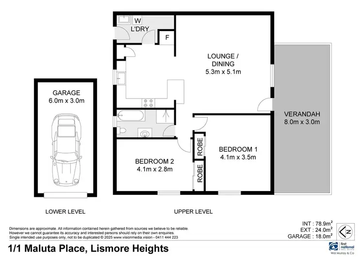 Floorplan of Homely house listing, 1/1 Maluta Place, Lismore Heights NSW 2480