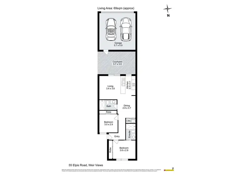 Floorplan of Homely house listing, 55 Elpis Road, Weir Views VIC 3338
