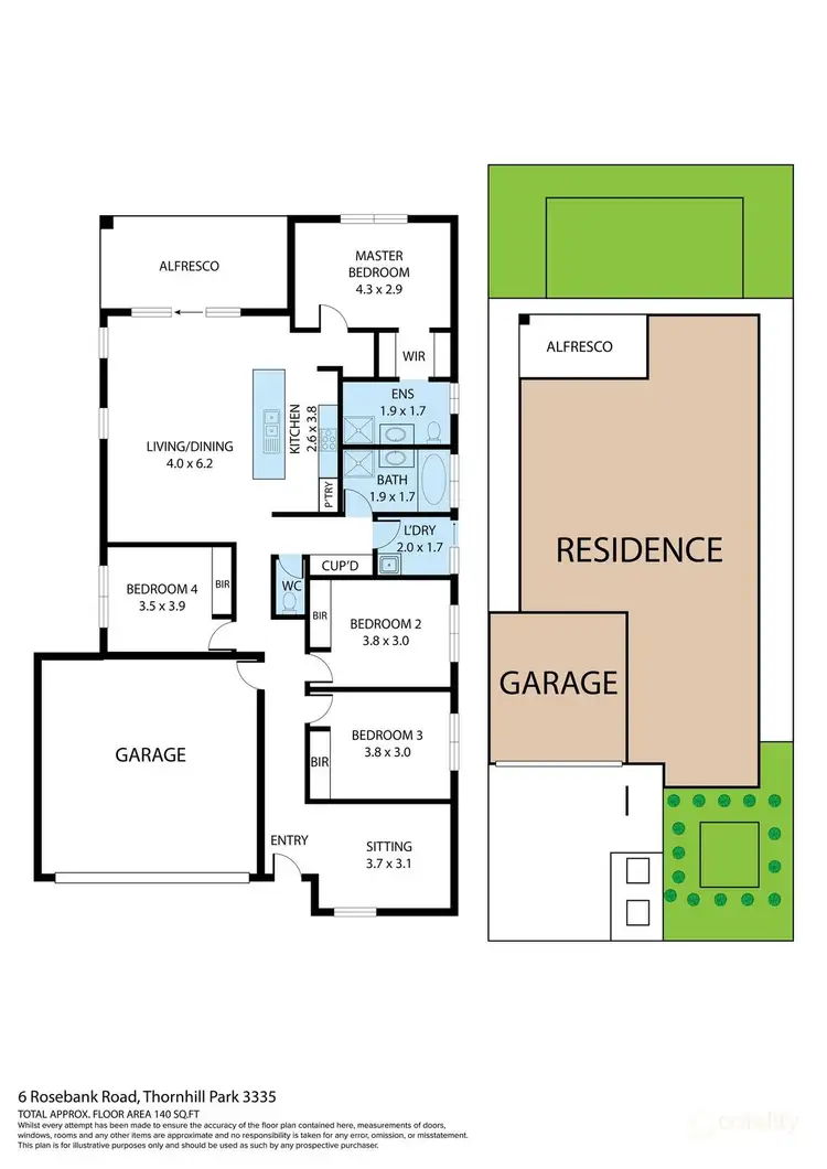 Floorplan of Homely house listing, 6 Rosebank Road, Thornhill Park VIC 3335
