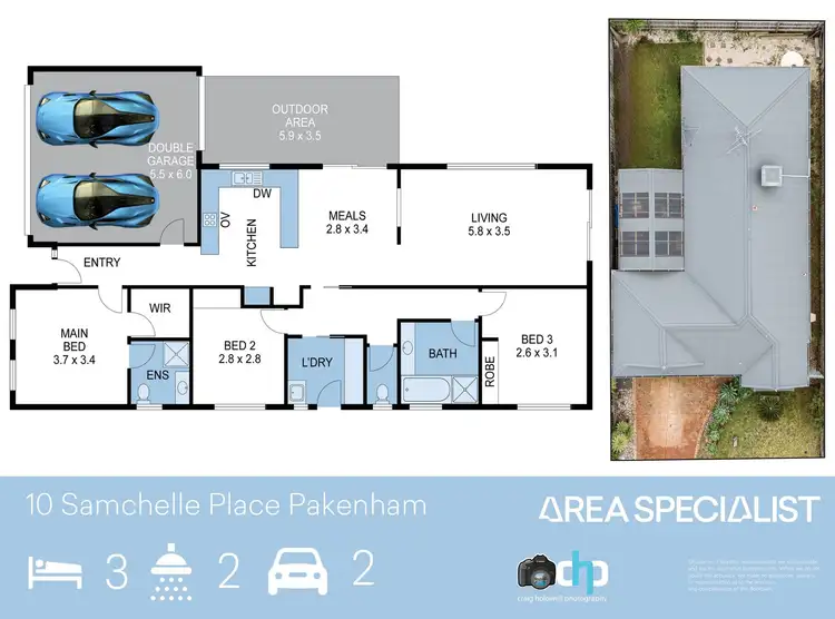 Floorplan of Homely house listing, 10 Samchelle Place, Pakenham VIC 3810