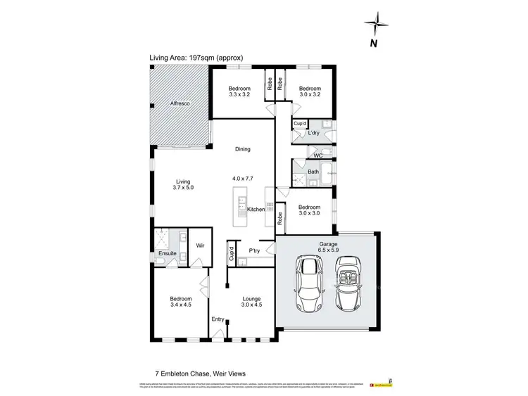 Floorplan of Homely house listing, 7 Embleton Chase, Weir Views VIC 3338