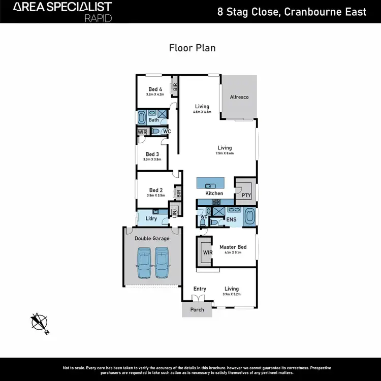 Floorplan of Homely house listing, 8 Stag Close, Cranbourne East VIC 3977