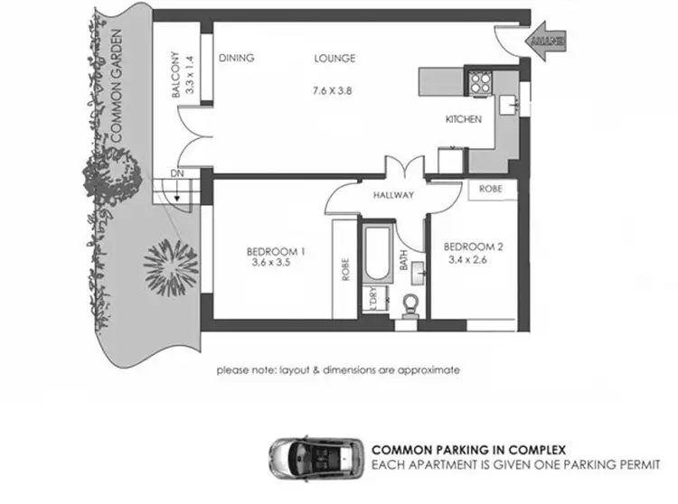 Floorplan of Homely unit listing, 4/30 Ewart Street, Marrickville NSW 2204