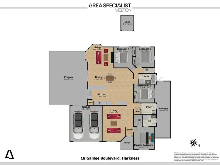 Floorplan of Homely house listing, 18 Galilee Boulevard, Harkness VIC 3337