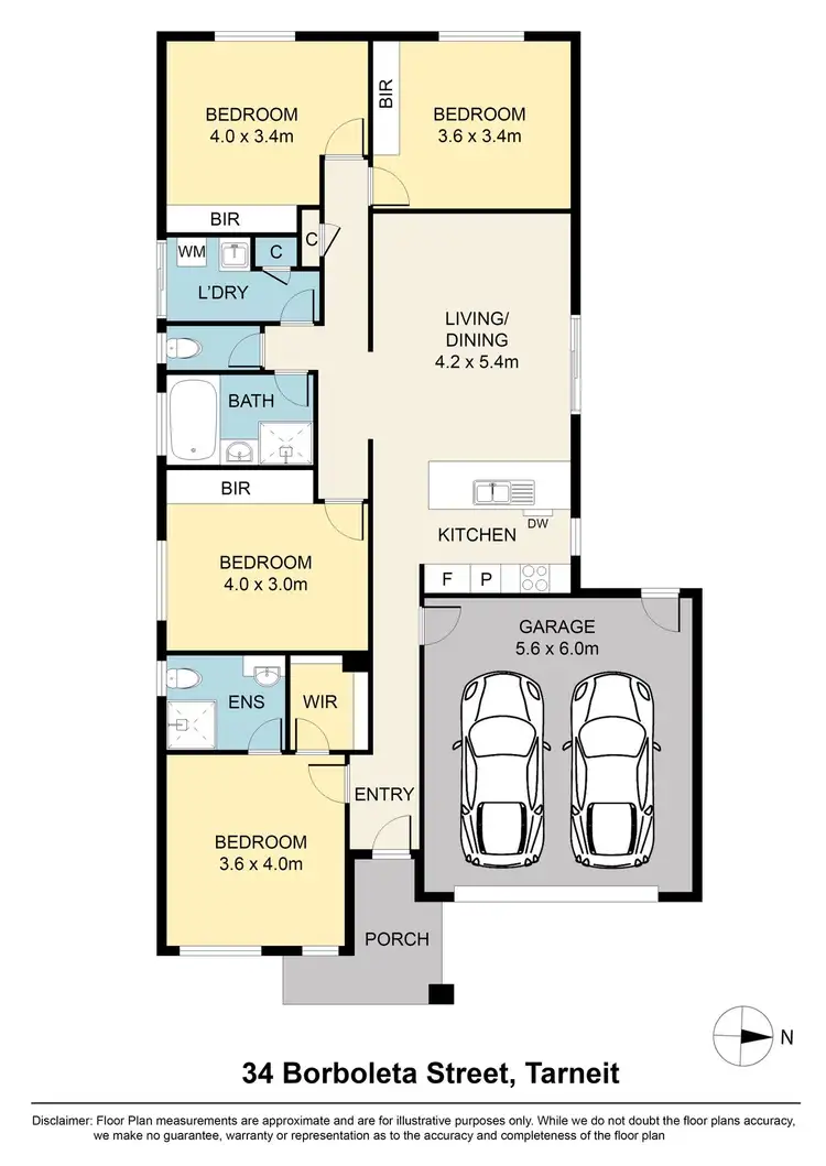 Floorplan of Homely house listing, 34 Borboleta Street, Tarneit VIC 3029