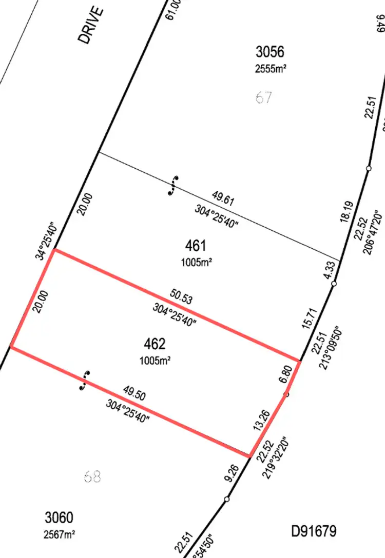Floorplan of Homely land listing, LOT 462, 43 St Andrews Drive, Port Hughes SA 5558