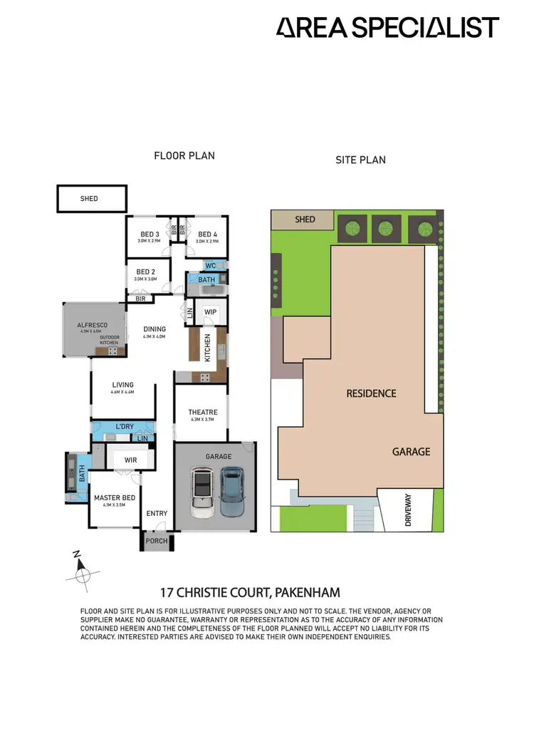 Floorplan of Homely house listing, 17 Christie Court, Pakenham VIC 3810
