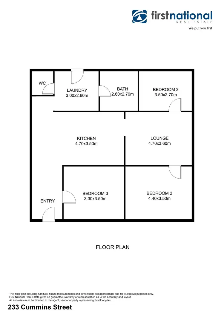 Floorplan of Homely house listing, 233 Cummins Street, Broken Hill NSW 2880