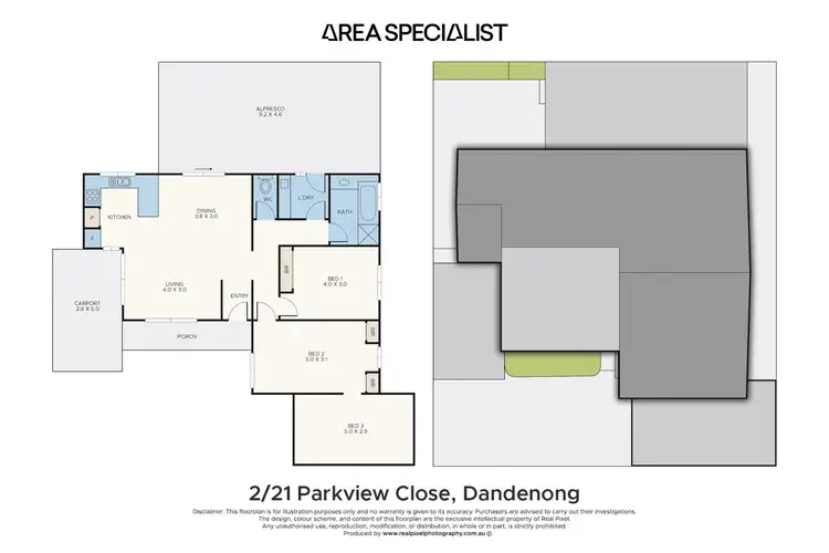 Floorplan of Homely unit listing, 2/21 Parkview Close, Dandenong VIC 3175