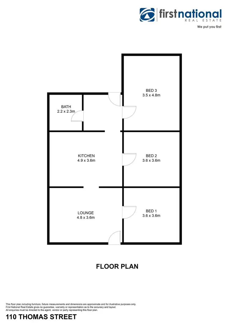Floorplan of Homely house listing, 110 Thomas Street, Broken Hill NSW 2880