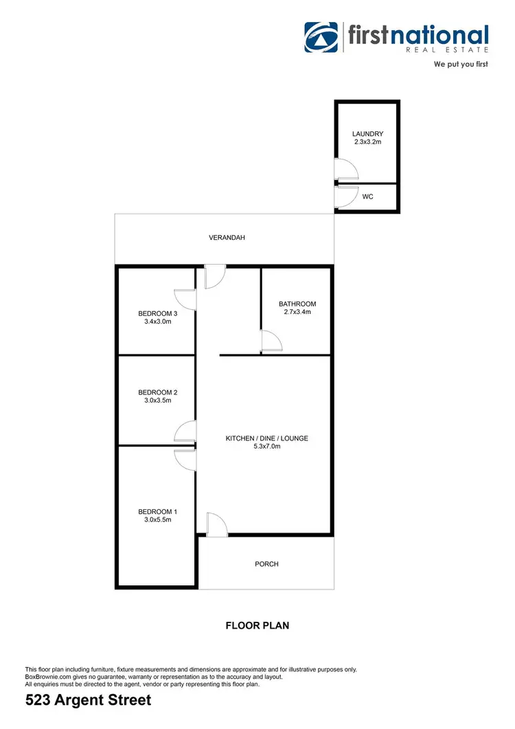 Floorplan of Homely house listing, 523 Argent Street, Broken Hill NSW 2880