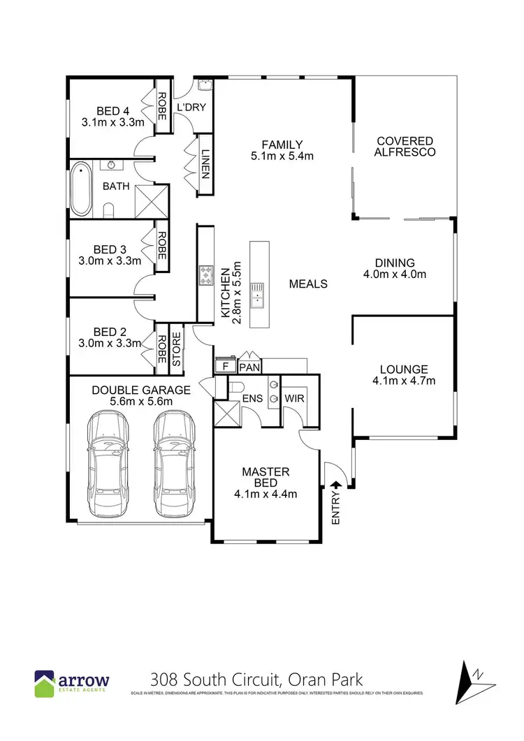 Floorplan of Homely house listing, 308 South Circuit, Oran Park NSW 2570
