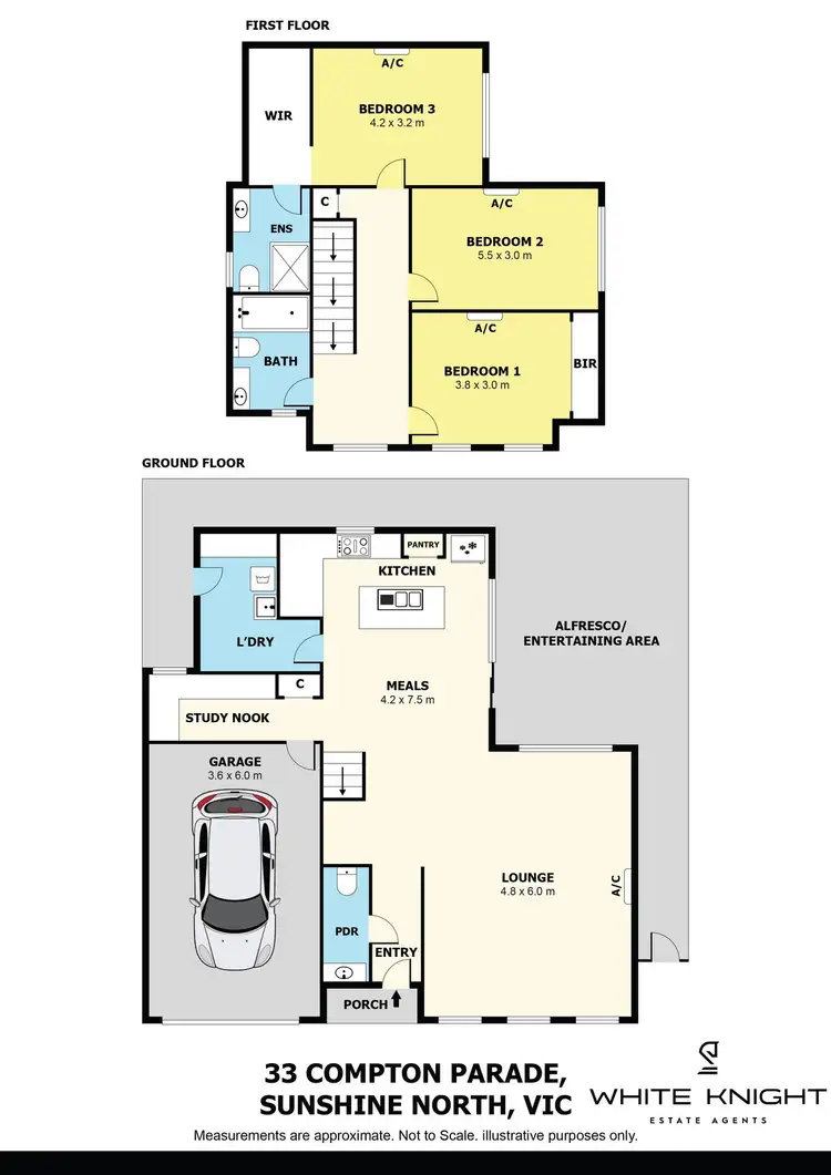 Floorplan of Homely townhouse listing, 33 Compton Parade, Sunshine North VIC 3020