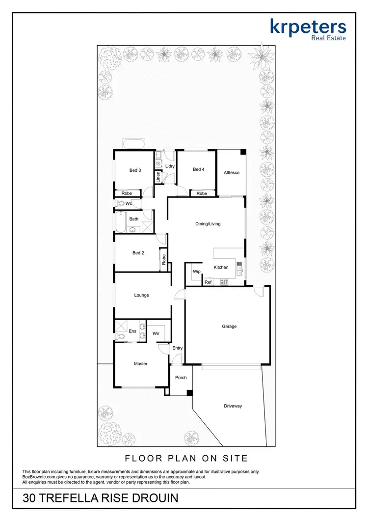 Floorplan of Homely house listing, 30 Trefella Rise, Drouin VIC 3818