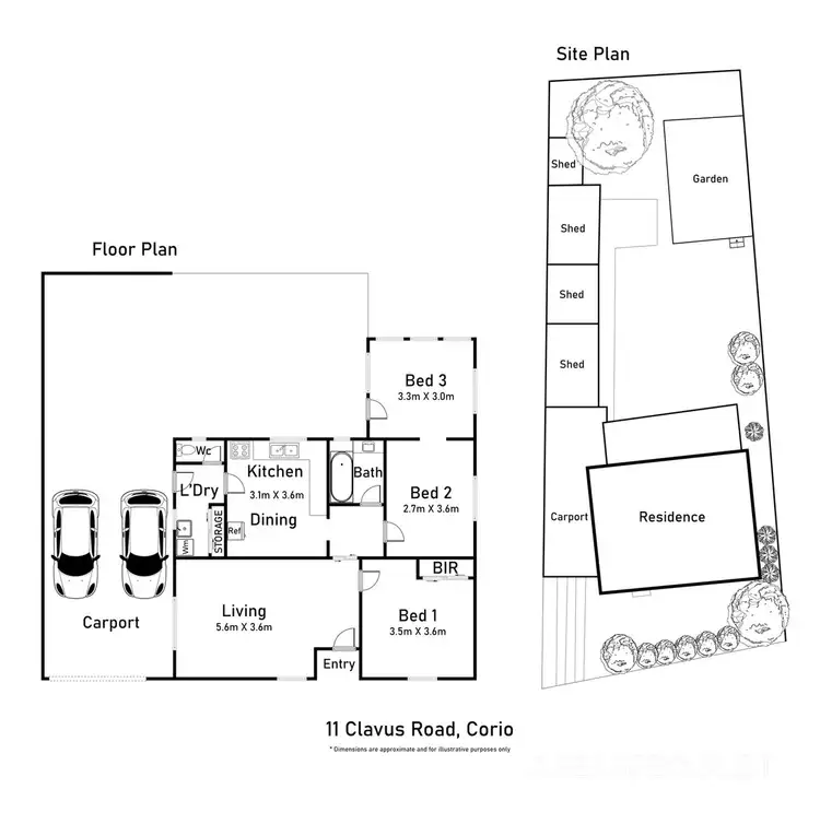 Floorplan of Homely house listing, 11 Clavus Road, Corio VIC 3214