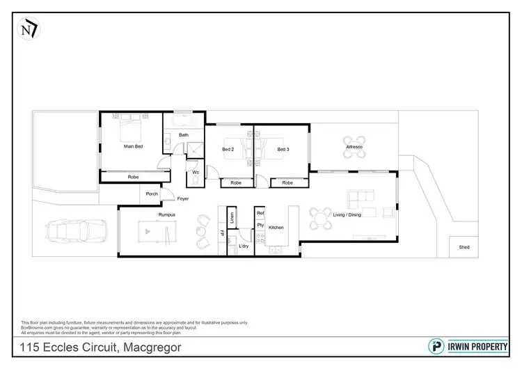 Floorplan of Homely semi-detached listing, 115 Eccles Circuit, Macgregor ACT 2615