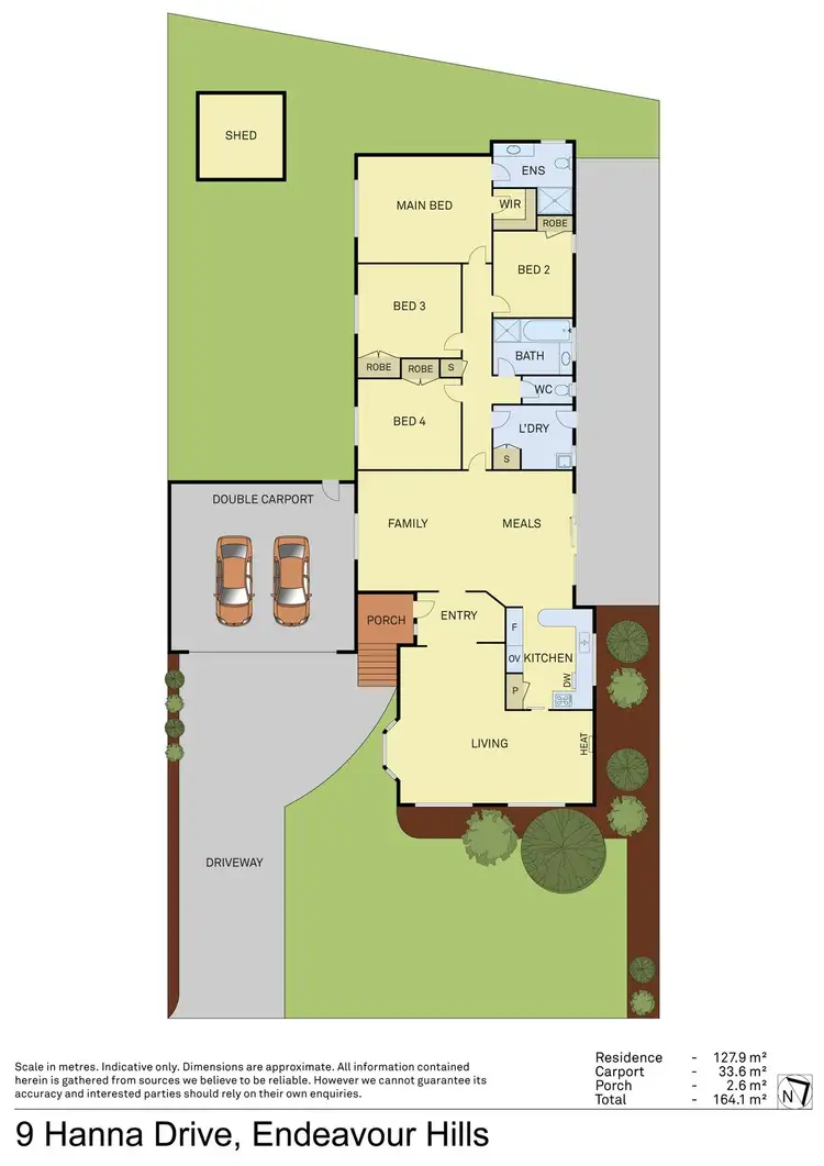 Floorplan of Homely house listing, 9 Hanna Drive, Endeavour Hills VIC 3802