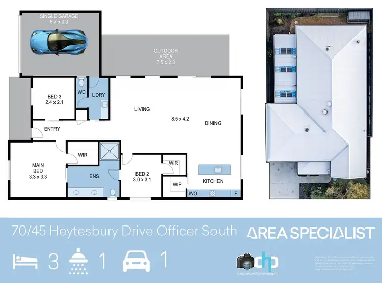 Floorplan of Homely house listing, 70/45 Heytesbury Drive, Officer South VIC 3809