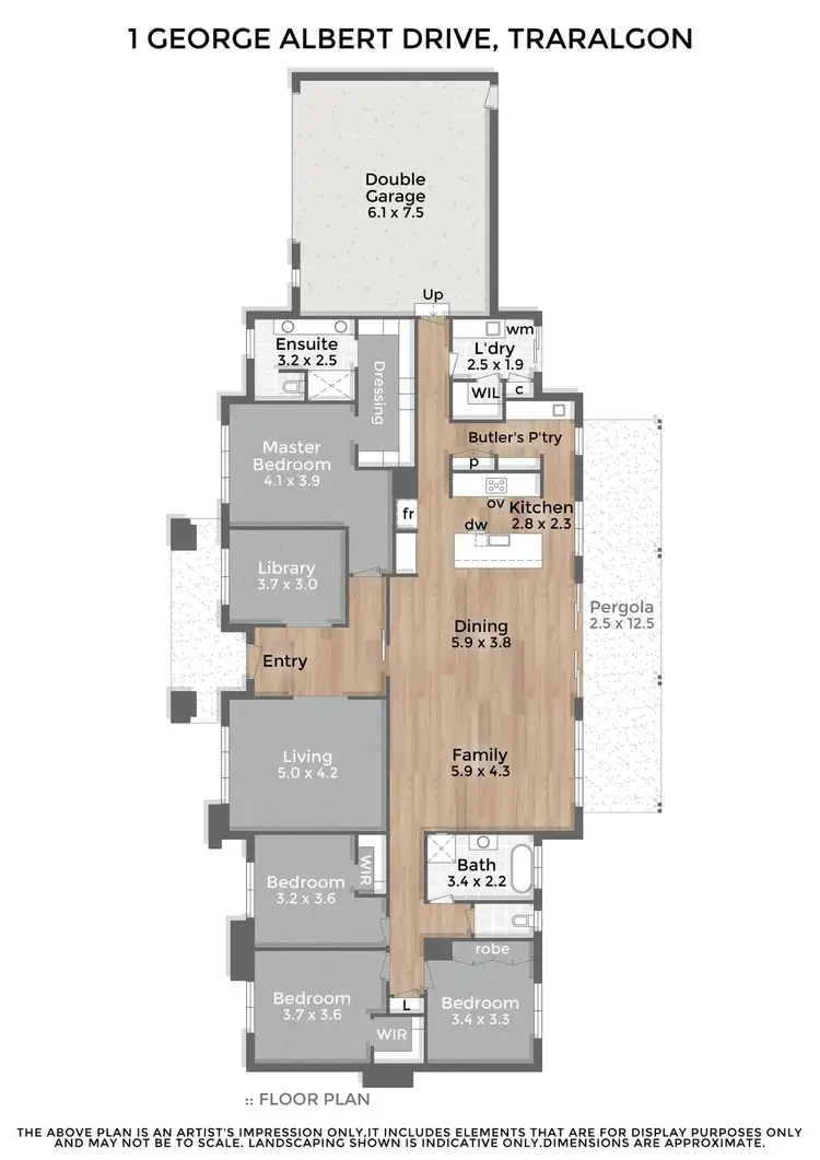 Floorplan of Homely house listing, 1 George Albert Drive, Traralgon VIC 3844