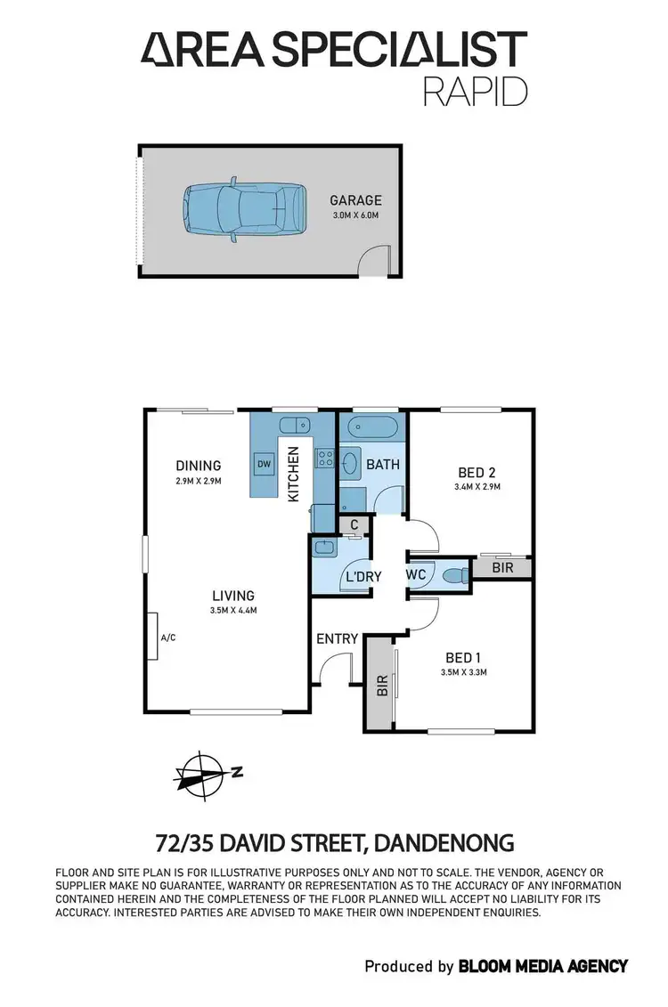 Floorplan of Homely unit listing, 72/35 David Street, Dandenong VIC 3175