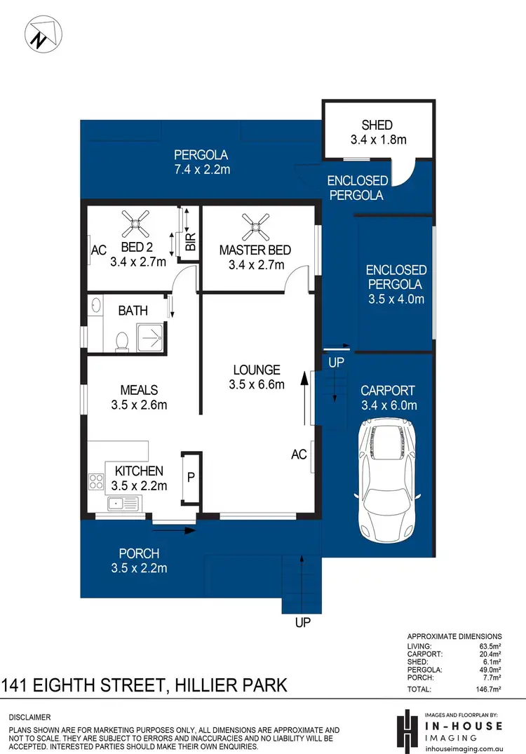 Floorplan of Homely house listing, 141 Eighth Street, Hillier SA 5116