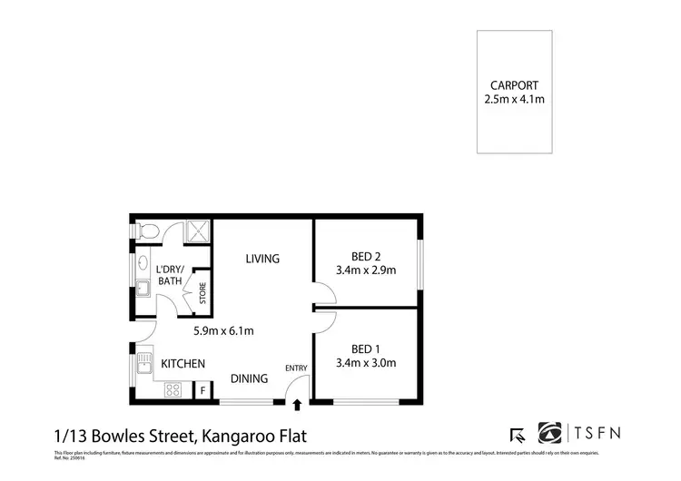 Floorplan of Homely house listing, 1/13 Bowles Street, Kangaroo Flat VIC 3555