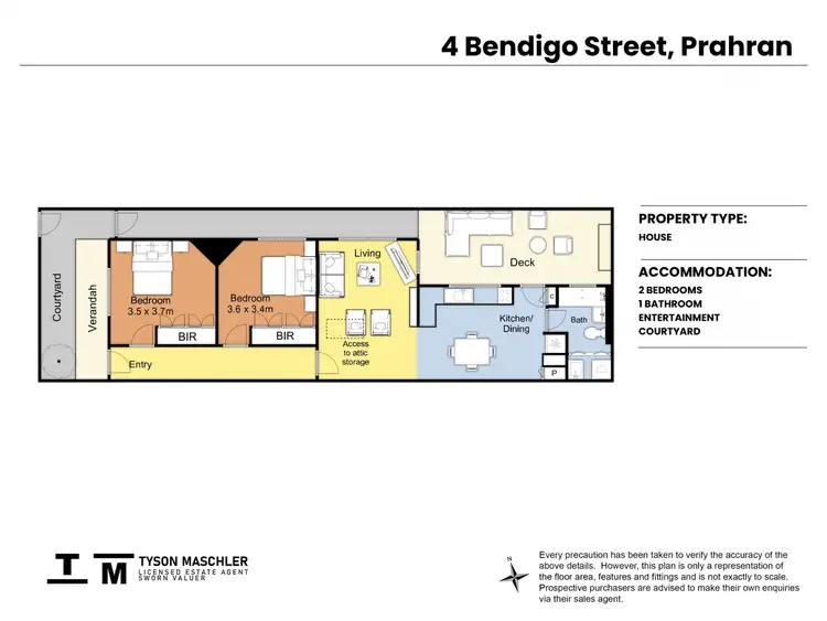 Floorplan of Homely house listing, 4 Bendigo Street, Prahran VIC 3181