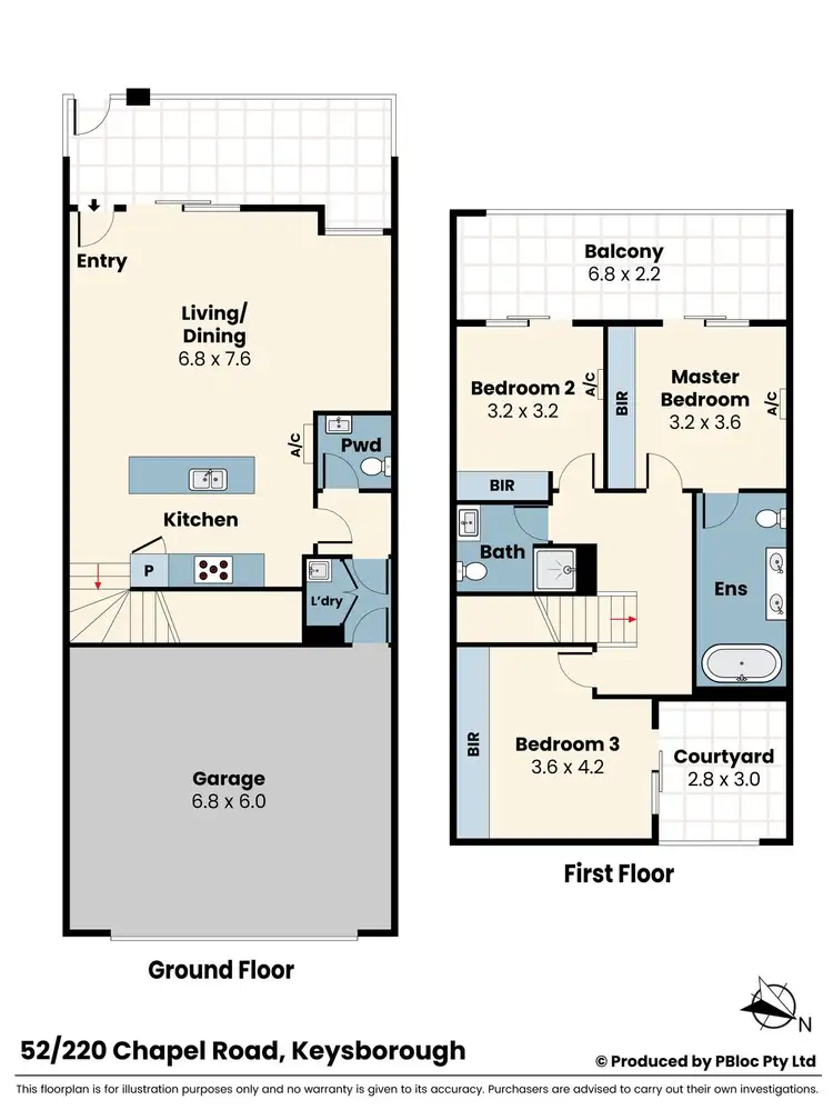 Floorplan of Homely townhouse listing, 52/220 Chapel Road, Keysborough VIC 3173
