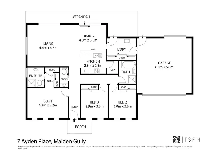 Floorplan of Homely townhouse listing, 7 Ayden Place, Maiden Gully VIC 3551