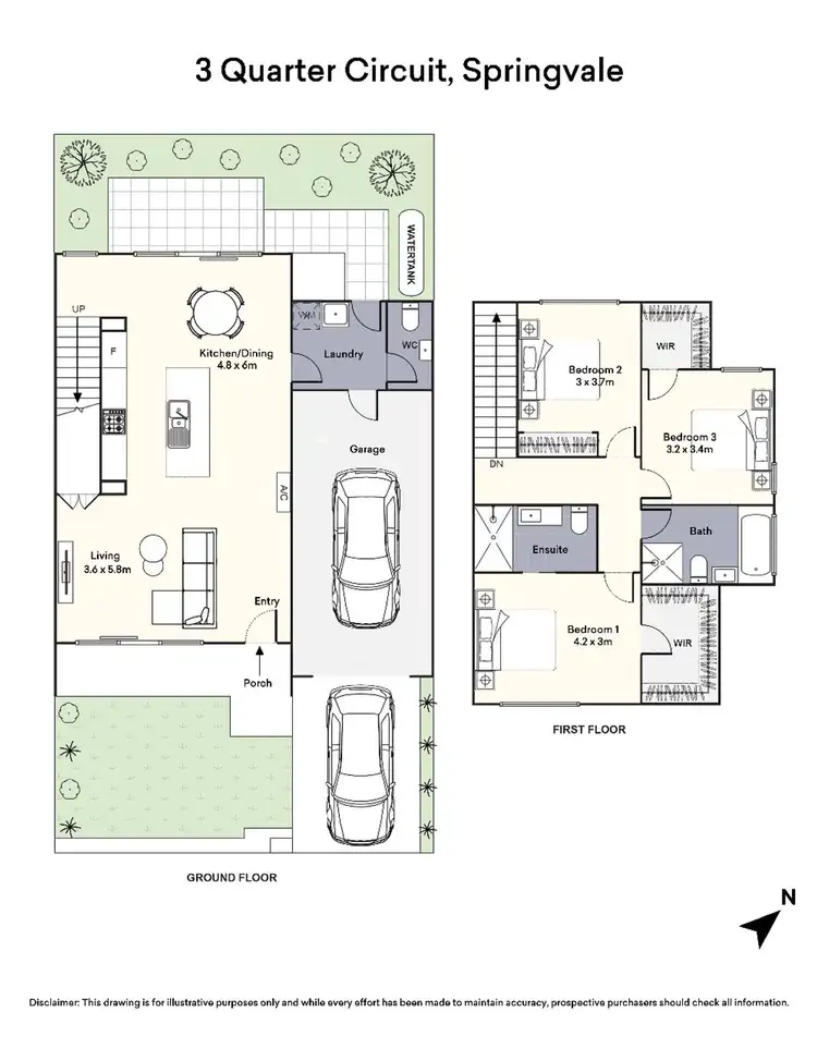 Floorplan of Homely townhouse listing, 3 Quarter Circuit, Springvale VIC 3171
