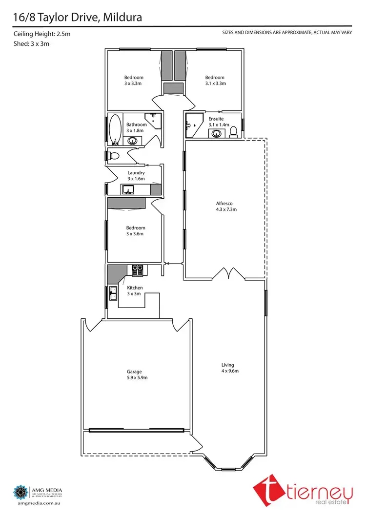 Floorplan of Homely townhouse listing, 16/8 Taylor Drive, Mildura VIC 3500