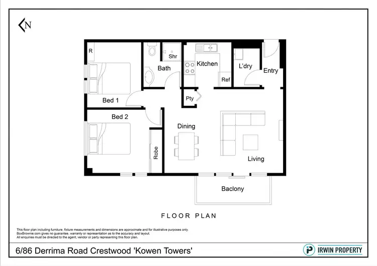 Floorplan of Homely unit listing, 6/86 Derrima Road, Crestwood NSW 2620