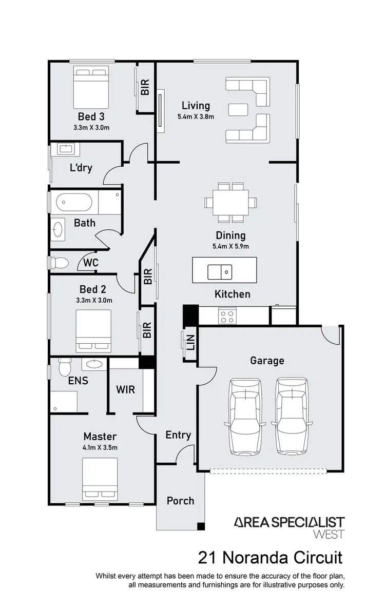 Floorplan of Homely house listing, 21 Noranda Circuit, Harkness VIC 3337