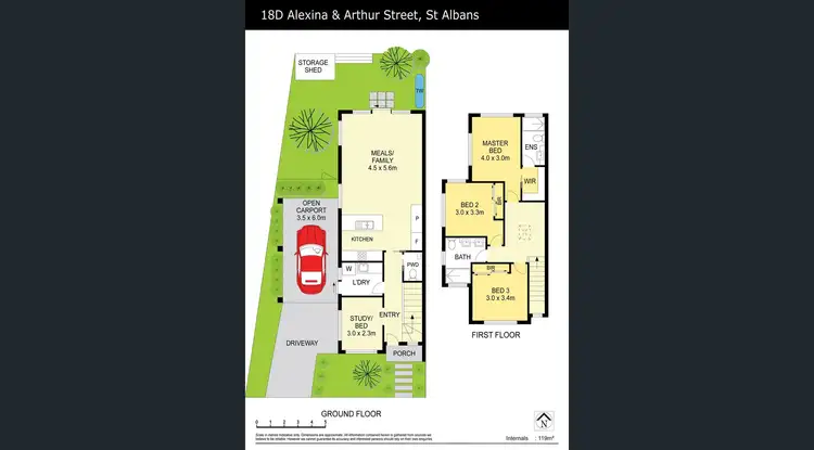 Floorplan of Homely townhouse listing, 18D Alexina Street, St Albans VIC 3021