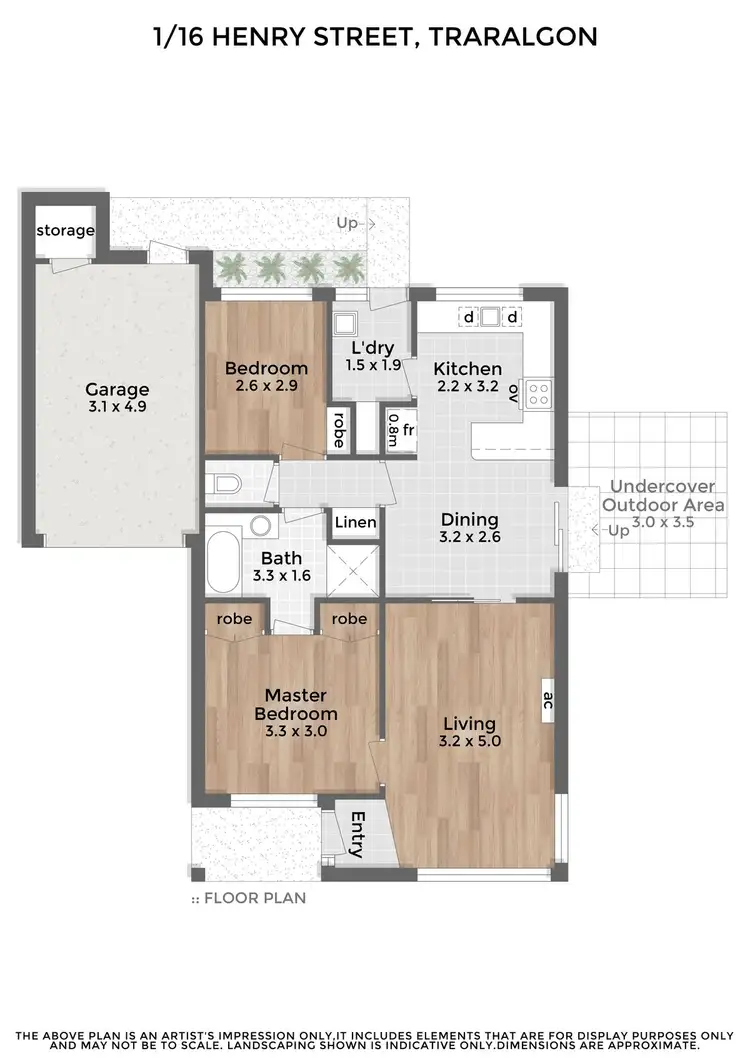 Floorplan of Homely townhouse listing, 1/16 Henry Street, Traralgon VIC 3844