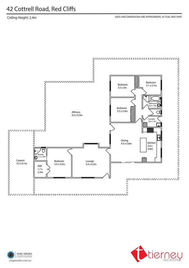 Floorplan of Homely house listing, 42 Cottrell Road, Red Cliffs VIC 3496