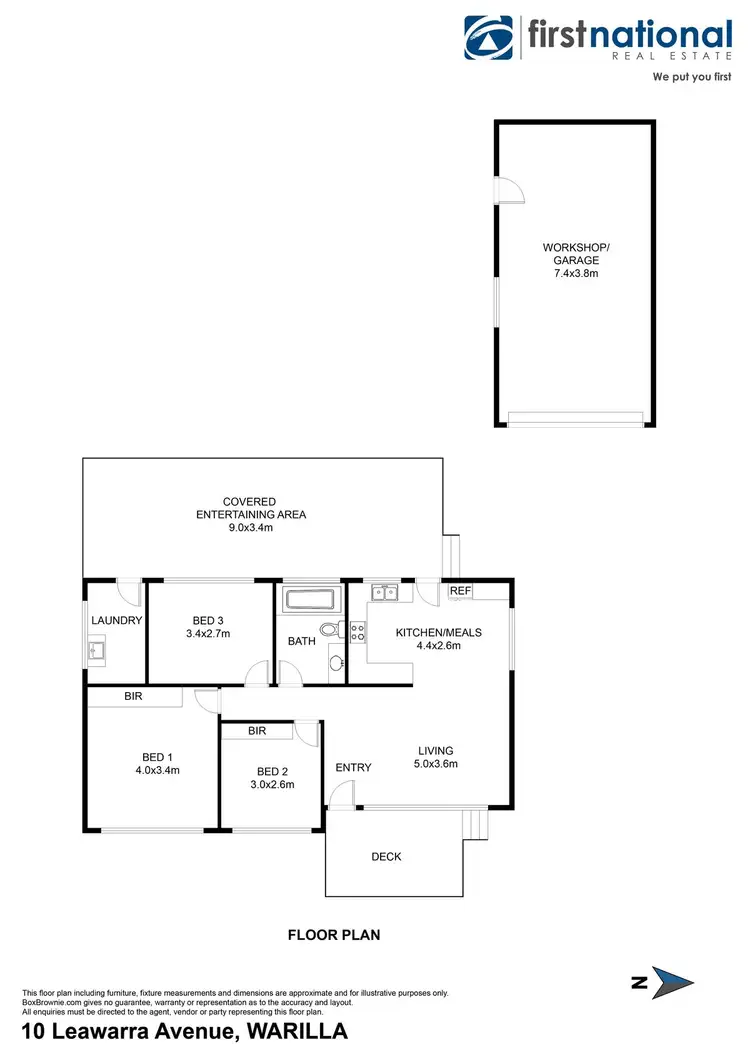Floorplan of Homely house listing, 10 Leawarra Avenue, Warilla NSW 2528