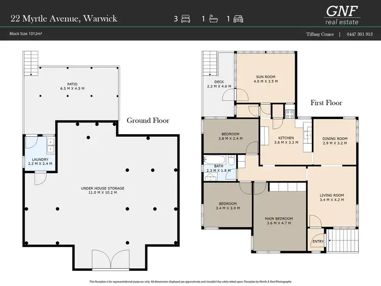 Floorplan of Homely house listing, 22 Myrtle Avenue, Warwick QLD 4370