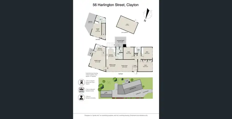 Floorplan of Homely house listing, 56 Harlington Street, Clayton VIC 3168