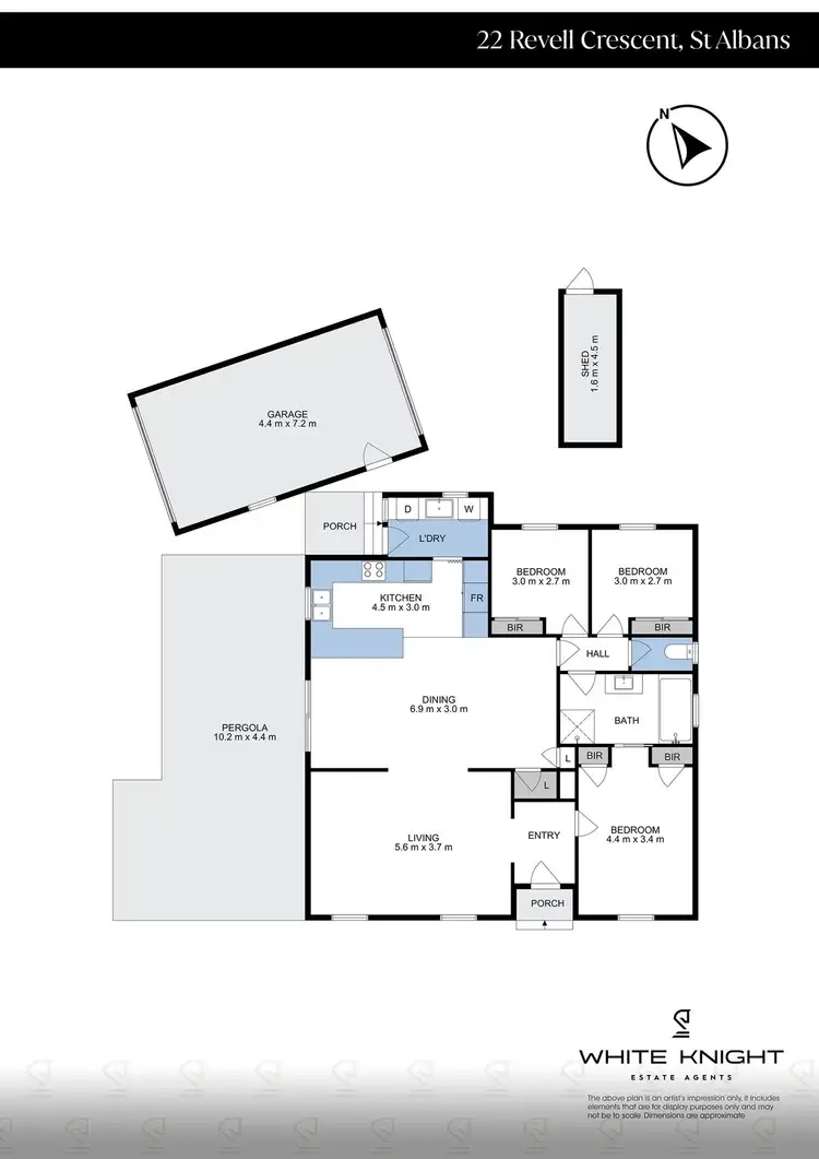 Floorplan of Homely house listing, 22 Revell Crescent, St Albans VIC 3021
