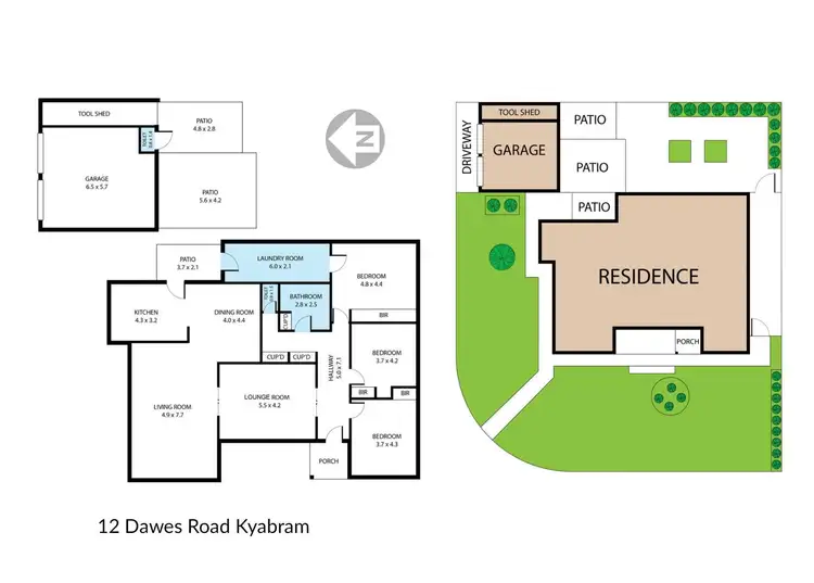 Floorplan of Homely house listing, 12 Dawes Road, Kyabram VIC 3620