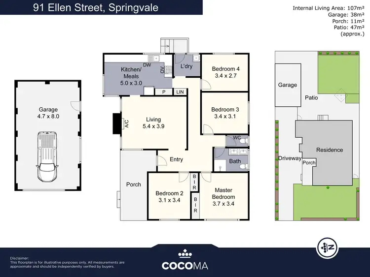 Floorplan of Homely house listing, 91 Ellen Street, Springvale VIC 3171
