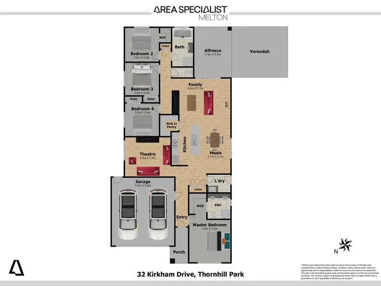 Floorplan of Homely house listing, 32 Kirkham Drive, Thornhill Park VIC 3335