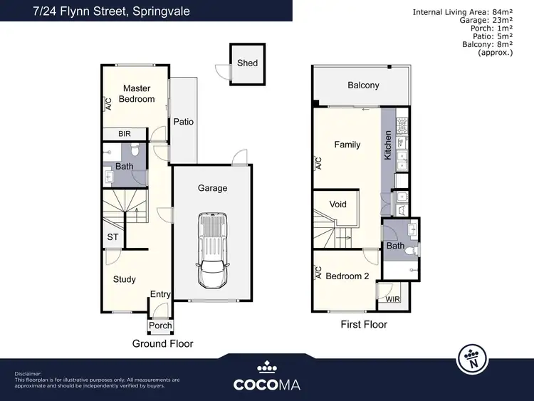 Floorplan of Homely townhouse listing, 7/24-26 Flynn Street, Springvale VIC 3171