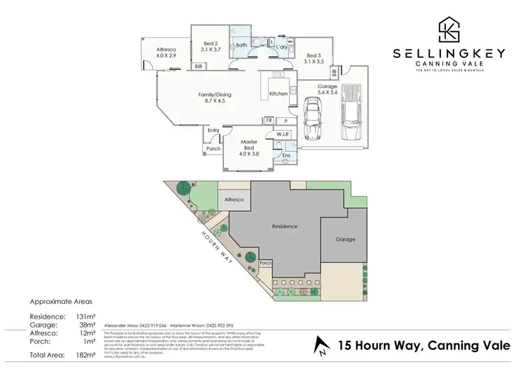 Floorplan of Homely house listing, 15 Hourn Way, Canning Vale WA 6155