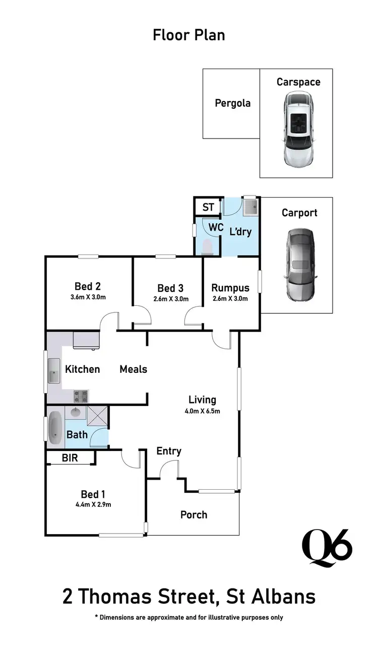 Floorplan of Homely house listing, 2 Thomas Street, St Albans VIC 3021