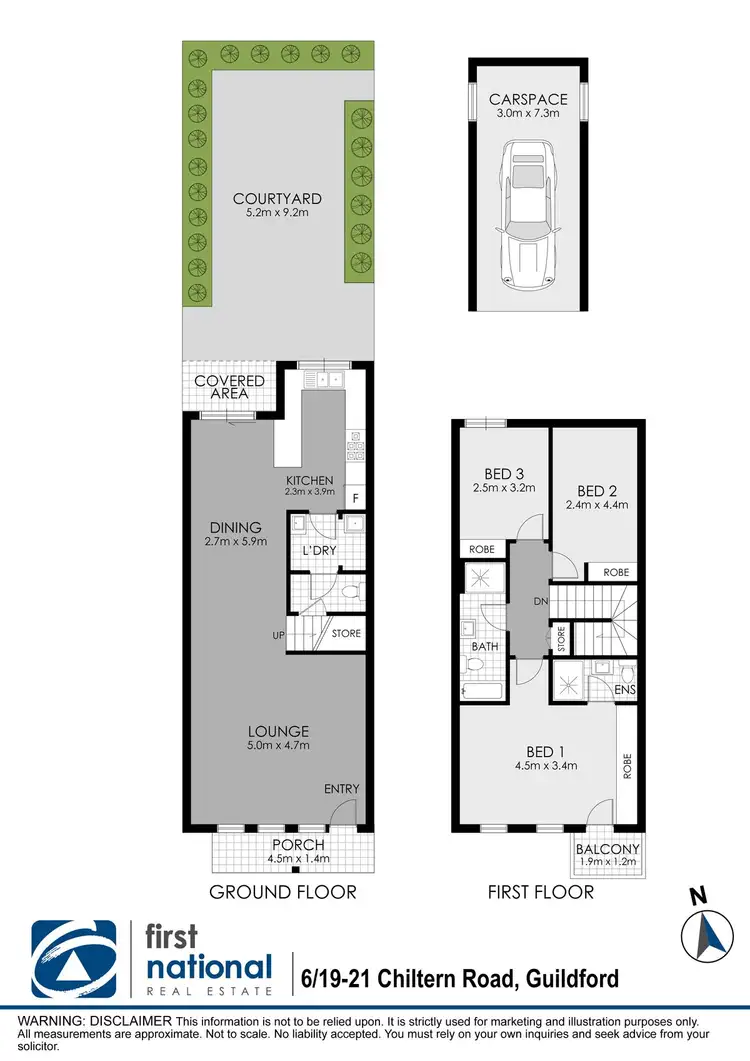 Floorplan of Homely townhouse listing, 6/19-21 Chiltern Road, Guildford NSW 2161