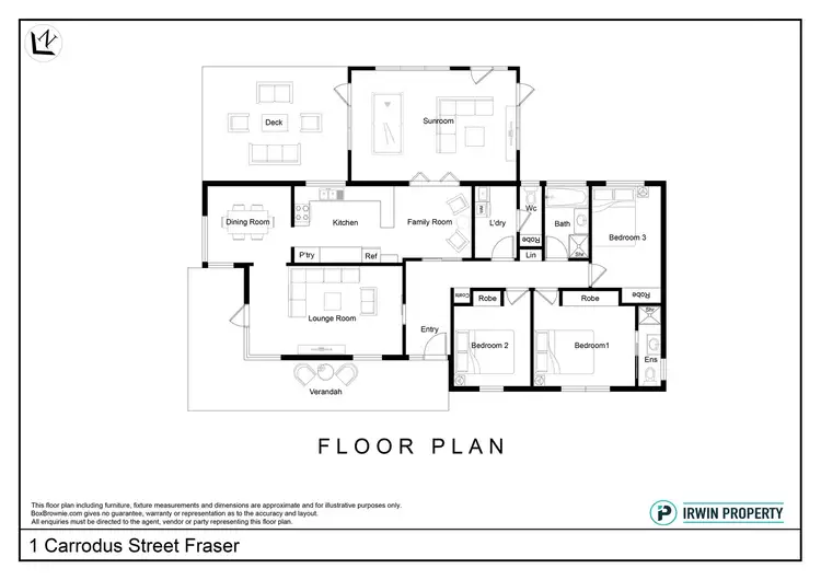 Floorplan of Homely house listing, 1 Carrodus Street, Fraser ACT 2615