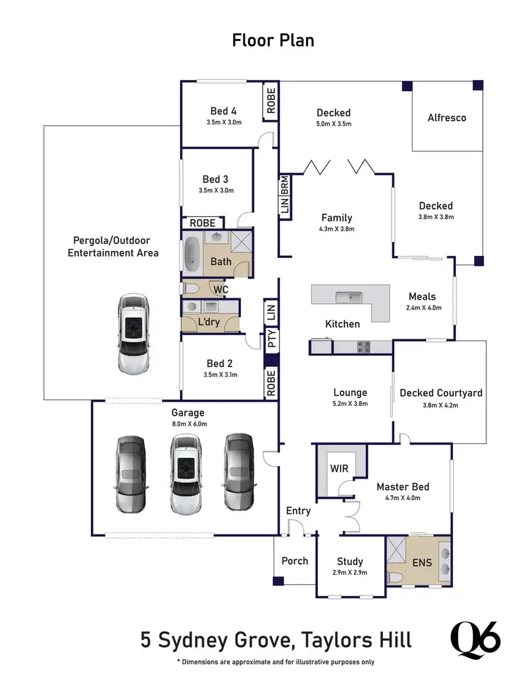 Floorplan of Homely house listing, 5 Sydney Grove, Taylors Hill VIC 3037